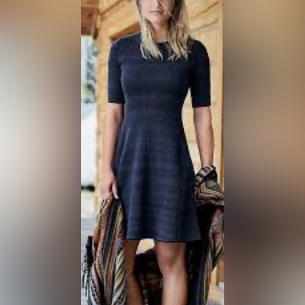 Elegant Navy Blue Women's Dress
